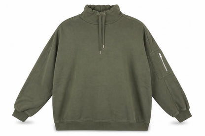 Front view of Next unisex adults green xl sweatshirt with drawstring