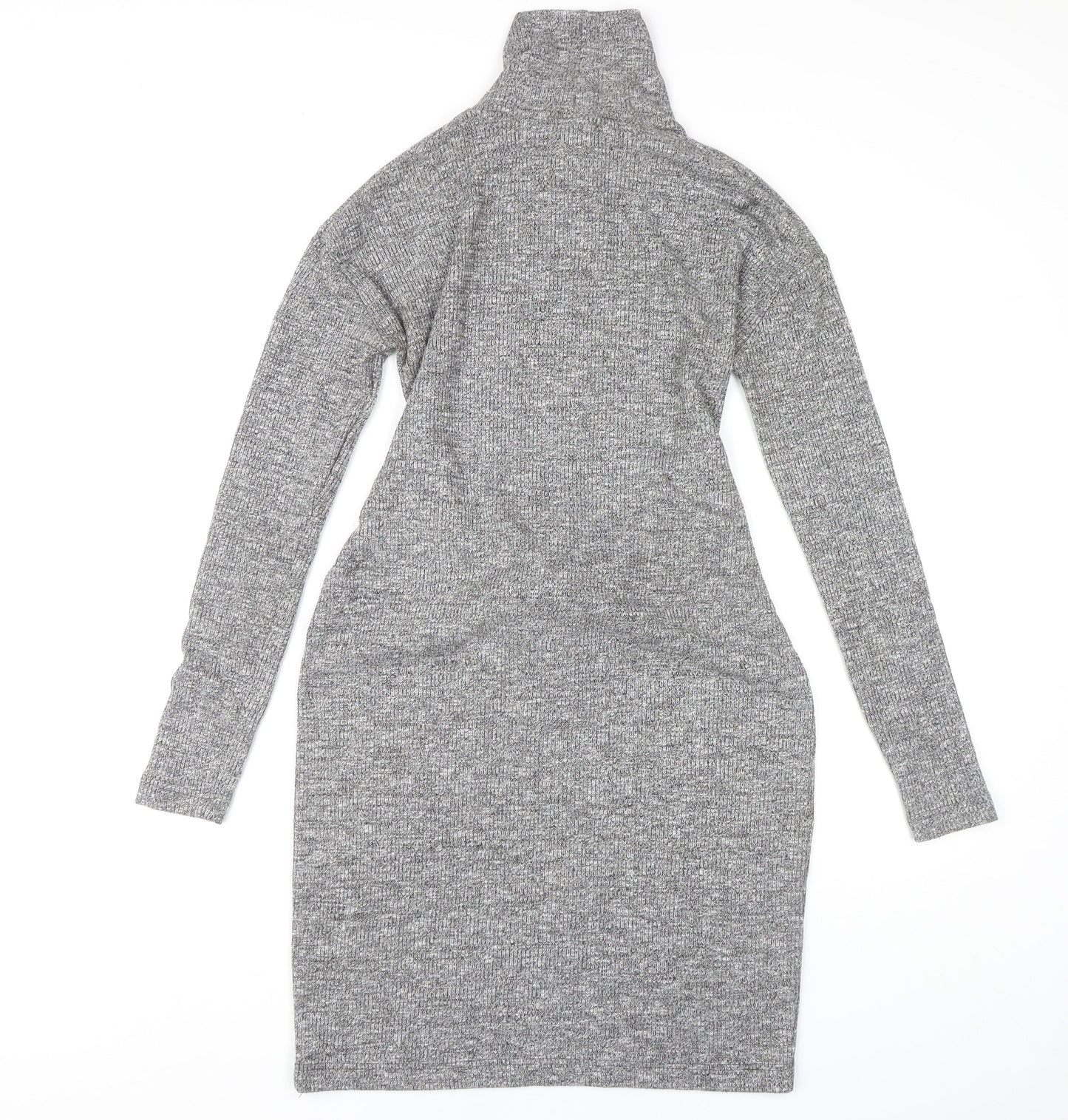 Building 18 Women’s Grey Knit Long Sleeve Dress XS