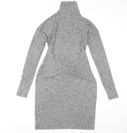 Building 18 Women’s Grey Knit Long Sleeve Dress XS