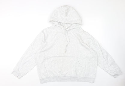 H&M Women's Grey Pullover Hoodie Size 12