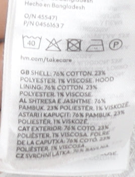 H&M Women's Grey Pullover Hoodie Size 12