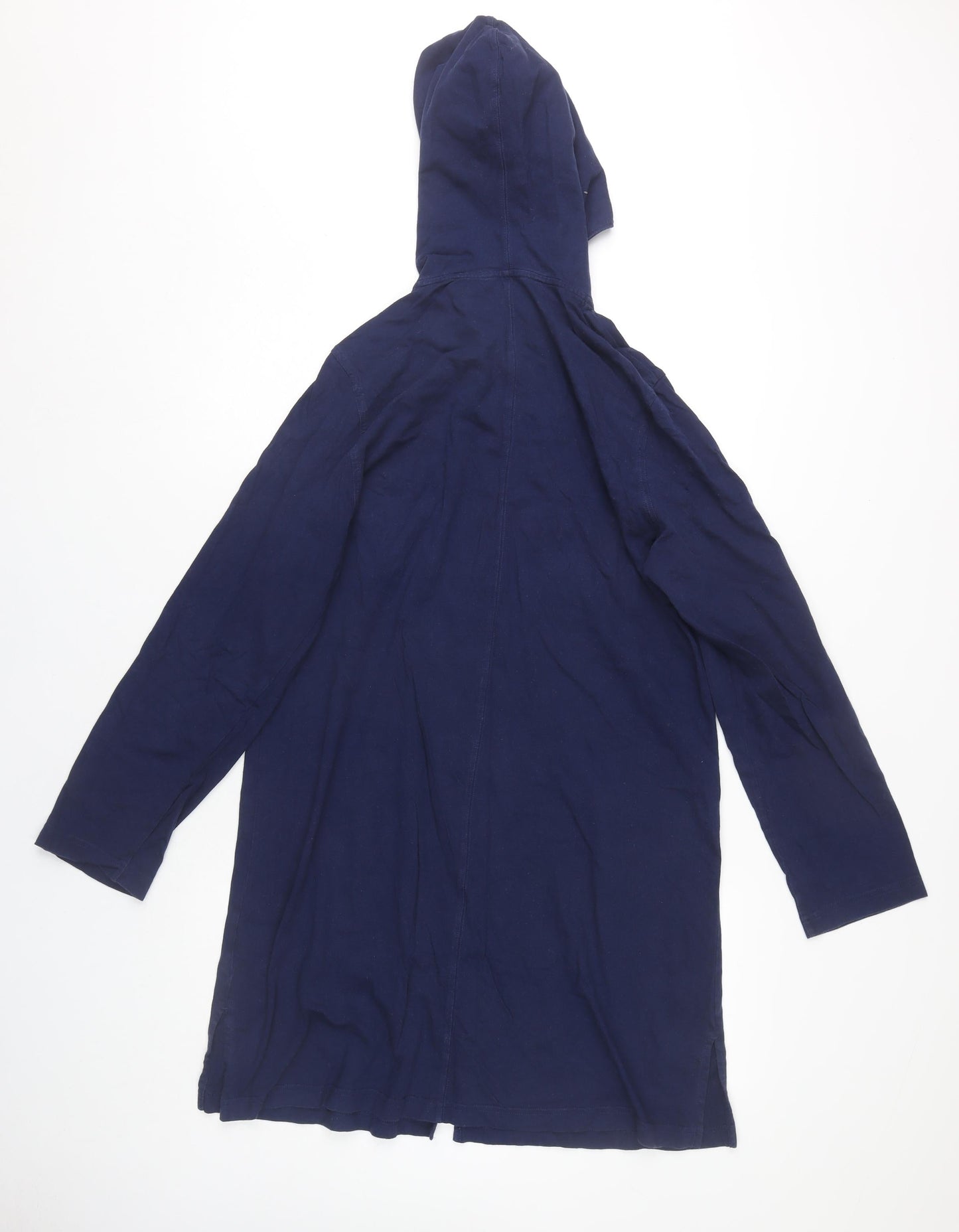 Womens UK Size M Lands' End Blue Full Zip Hoodie