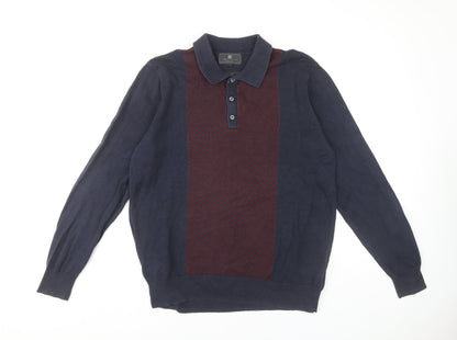 Marks and Spencer Men's Blue Polo L