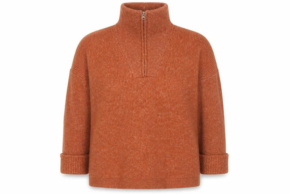 Womens UK Size 18 Boohoo Brown Full Zip Jumper