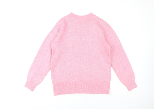 Womens UK Size XS Marks and Spencer Pink Pullover Jumper