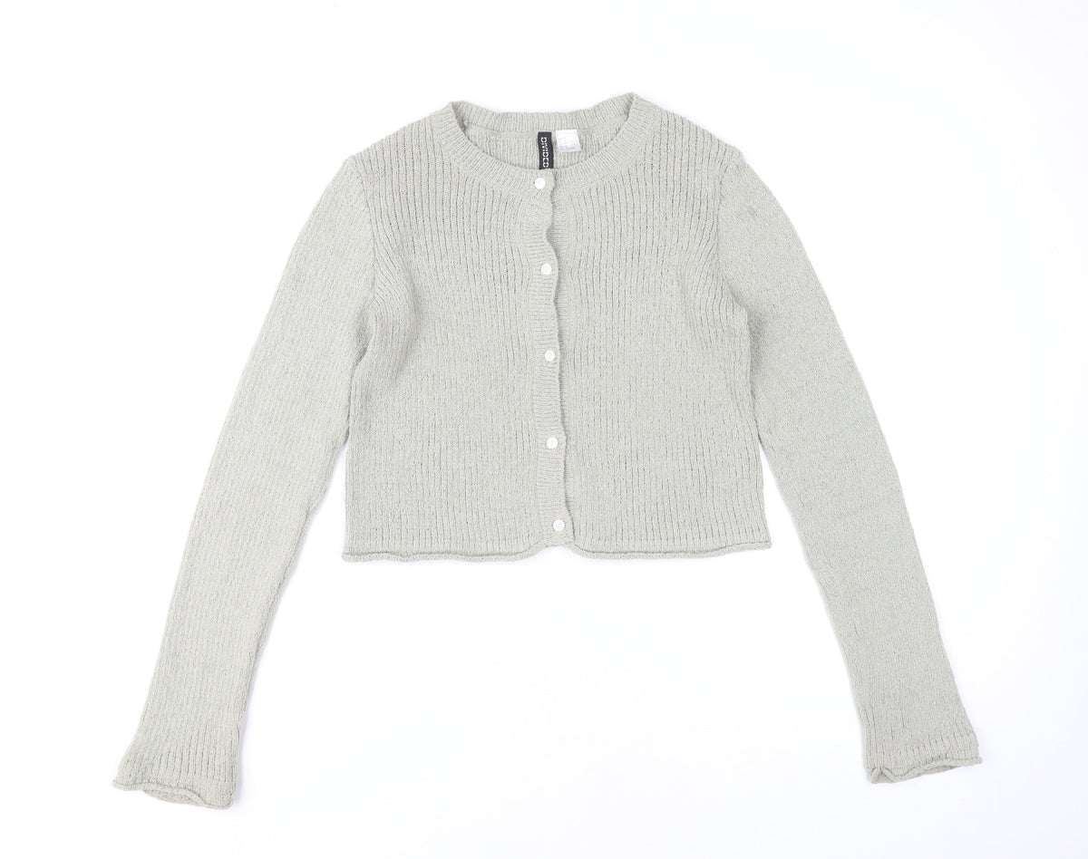 Womens UK Size 12 H&M Grey Cardigan Jumper