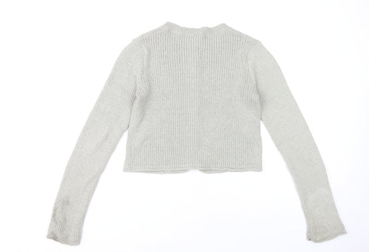 H&M Womens Grey Cardigan Size 12 Button Knit