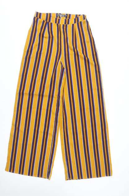 Missguided Women's Multicoloured Striped Wide-Leg Trousers