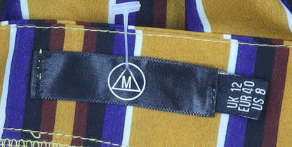 Missguided Women's Multicoloured Striped Wide-Leg Trousers