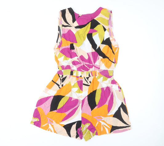 F&F Women's Multicoloured Floral Playsuit, Size M