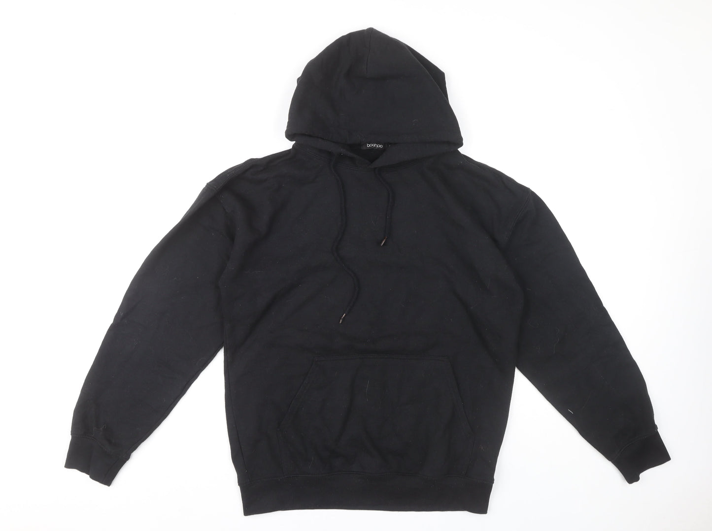 Womens UK Size XS Boohoo Black Pullover Hoodie