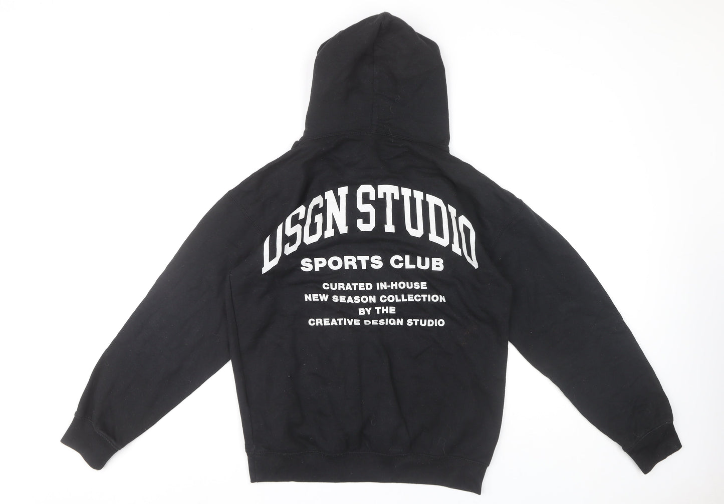 Womens UK Size XS Boohoo Black Pullover Hoodie