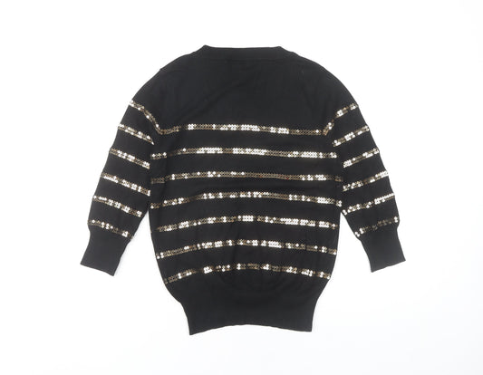 Womens UK Size 6 Topshop Black Pullover Jumper