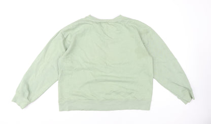 H&M Women's Green Pullover Sweatshirt Size 14