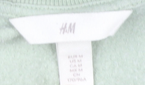 H&M Women's Green Pullover Sweatshirt Size 14