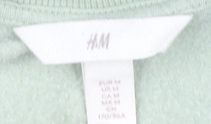 H&M Women's Green Pullover Sweatshirt Size 14