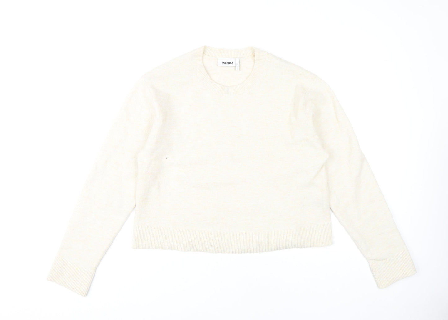 Womens UK Size L Weekday Ivory Pullover Jumper