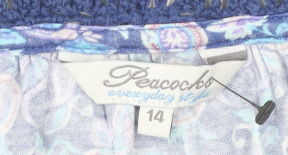 Womens UK Size 14 Peacocks Multicoloured  Blouse