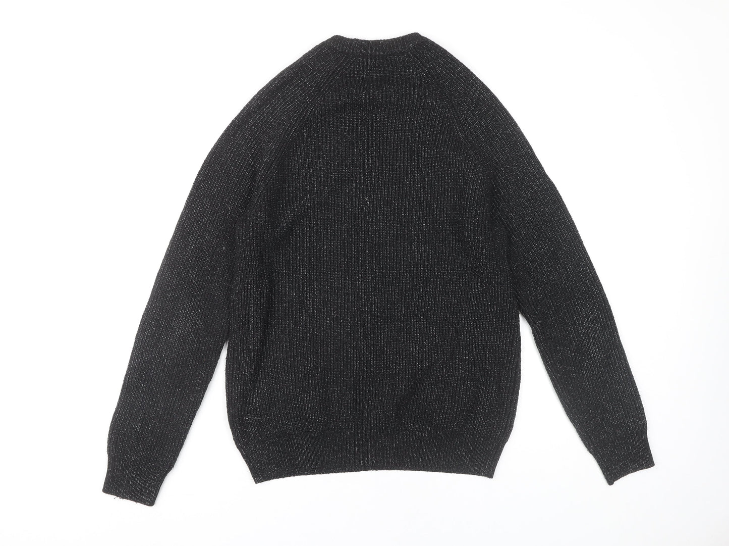 Mens UK Size M Marks and Spencer Black Pullover Sweatshirt
