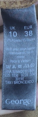 George Women's Brown Shift Dress Size 10 Light Casual