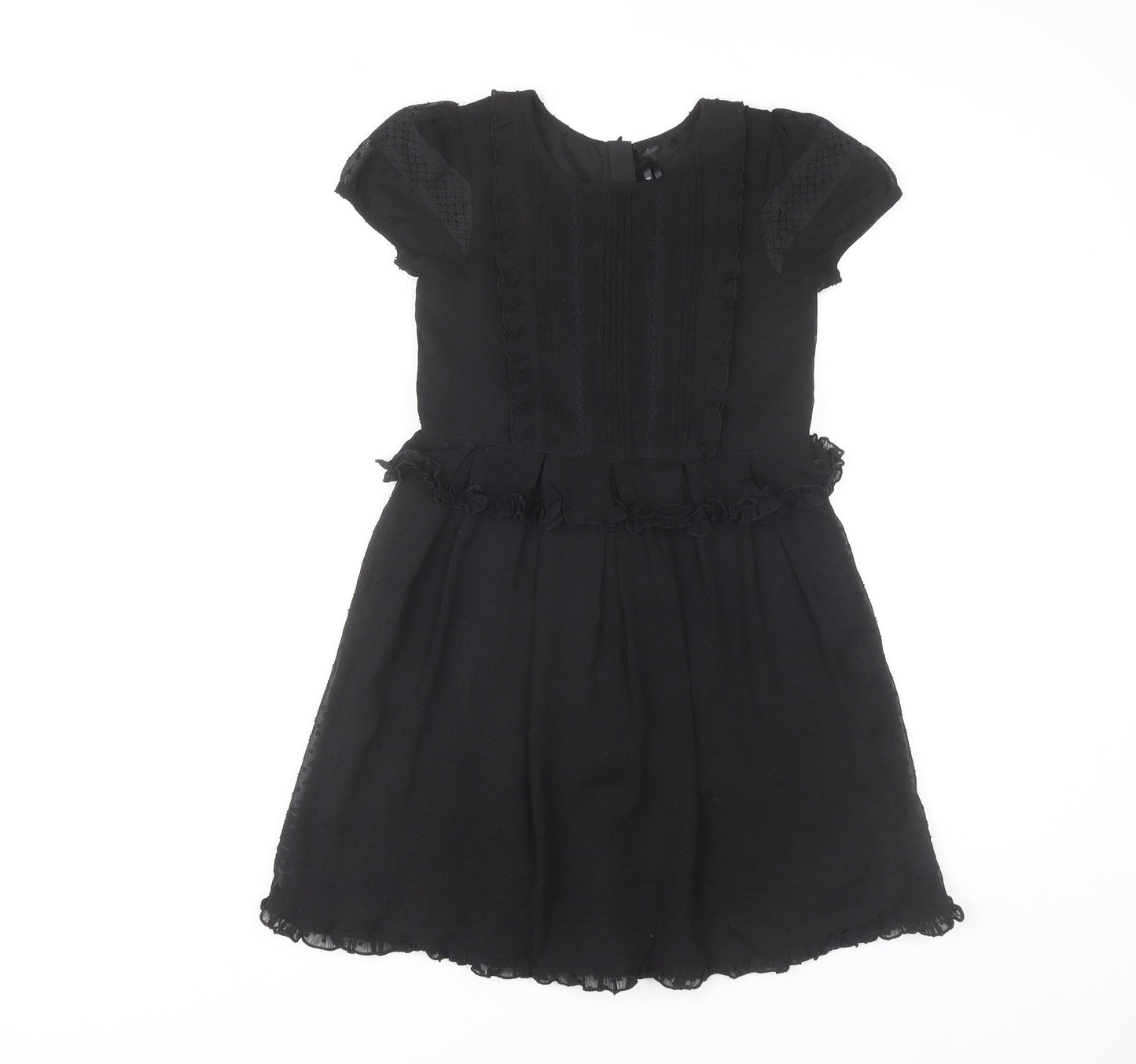 Next Black Dress for Teens Size 10-12 with Ruffles