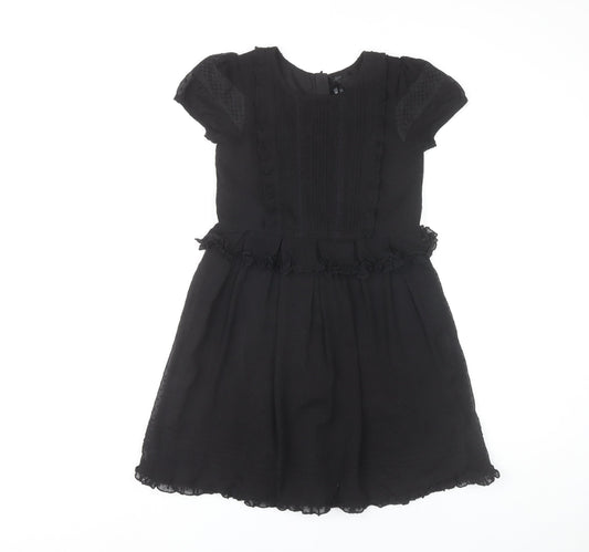 Next Black Dress for Teens Size 10-12 with Ruffles