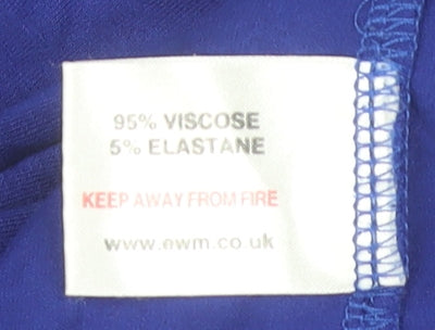Womens UK Size L Style by EWM Blue Basic Blouse