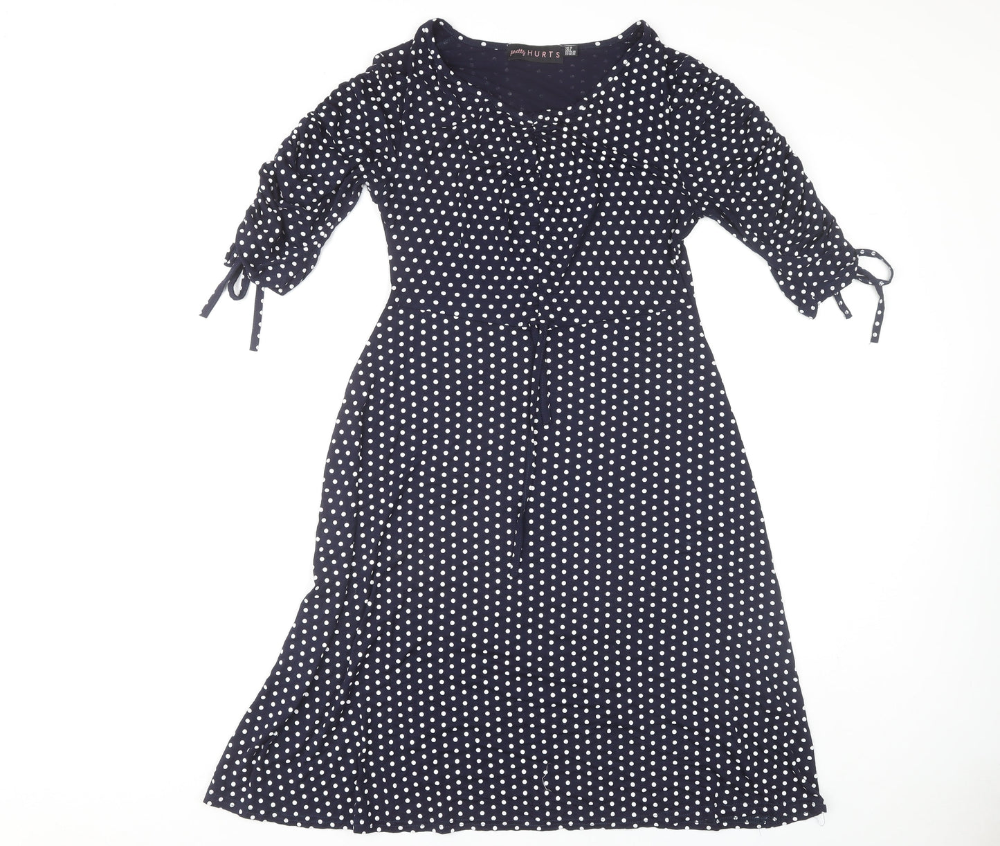 Pretty Hurts Women's Blue Polka Dot A-Line Dress Size 10