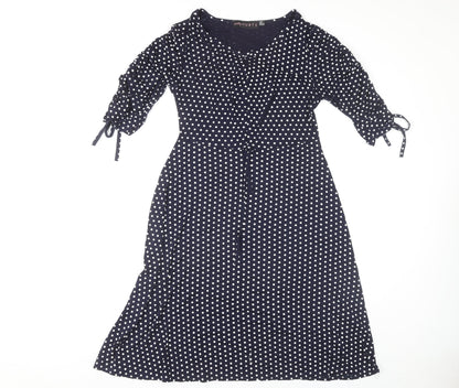 Pretty Hurts Women's Blue Polka Dot A-Line Dress Size 10