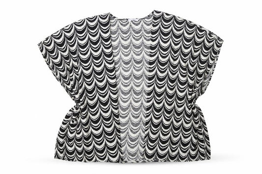 Womens UK Size M Papaya Multicoloured Kimono Blouse
