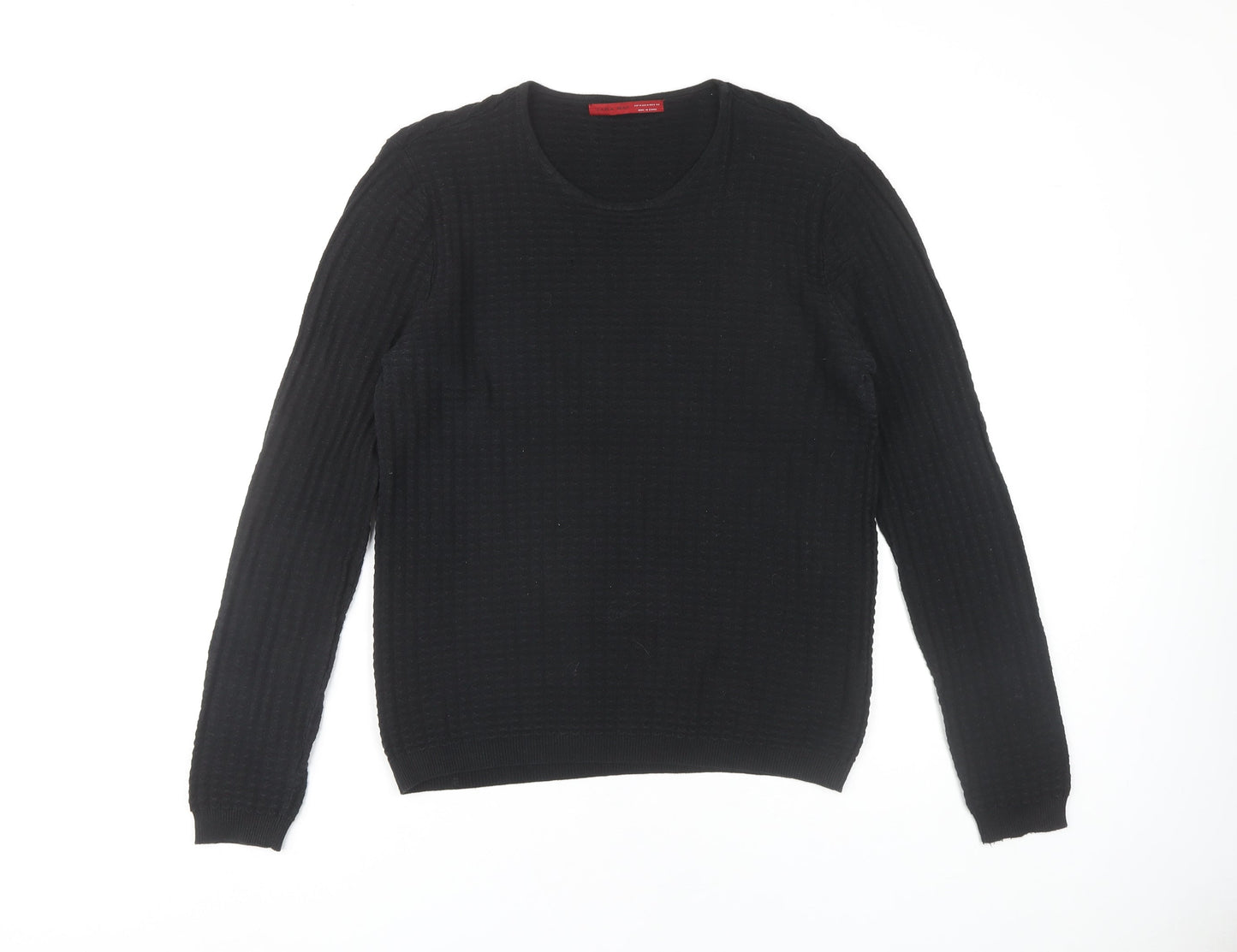 ZARA MAN Black Cotton Pullover Jumper - M