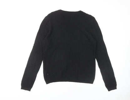 ZARA MAN Black Cotton Pullover Jumper - M