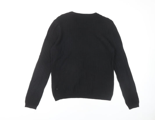 ZARA MAN Black Cotton Pullover Jumper - M