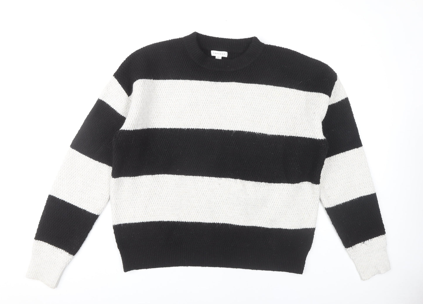 Womens UK Size S Topshop Black Pullover Jumper