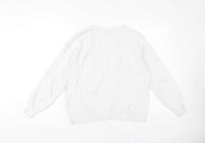 Womens UK Size M Marks and Spencer Grey Pullover Jumper