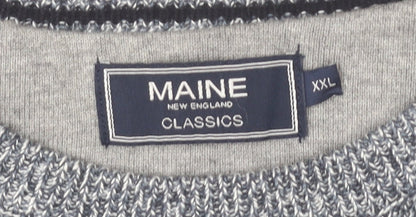 MAINE New England Men's Grey Pullover Sweater 2XL
