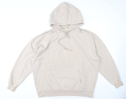 Womens UK Size 14 Pull & Bear Beige Pullover Hoodie
