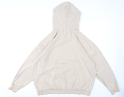 Womens UK Size 14 Pull & Bear Beige Pullover Hoodie
