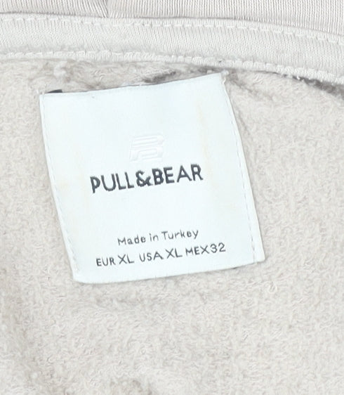 Womens UK Size 14 Pull & Bear Beige Pullover Hoodie
