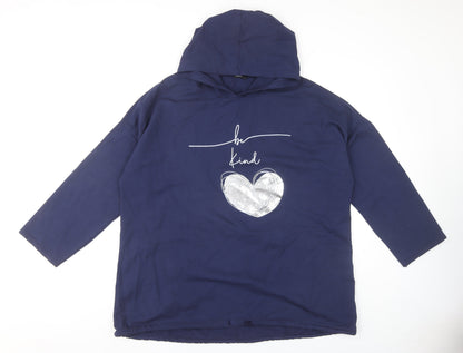 Roman Women's Blue Pullover Hoodie Size L
