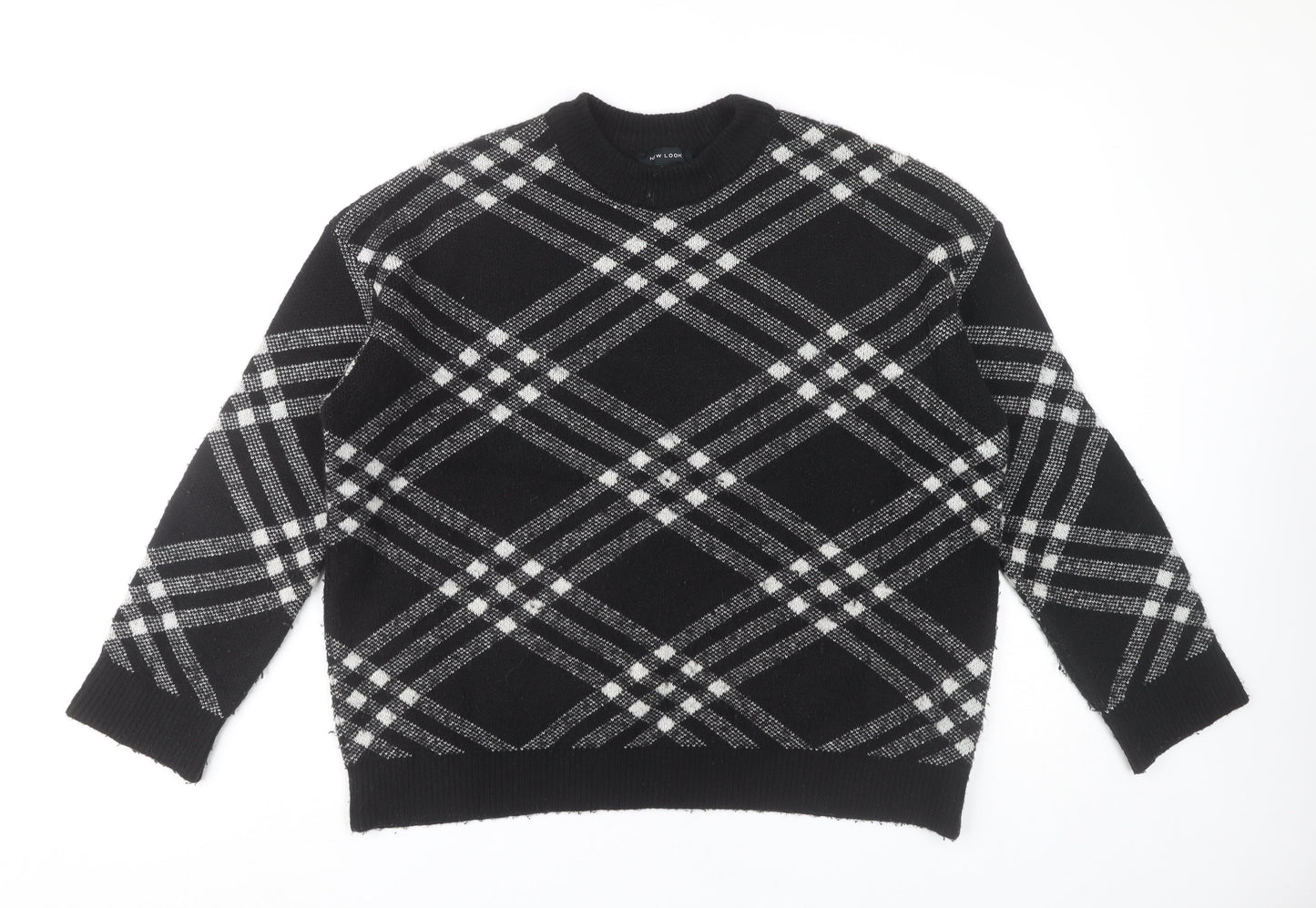 Womens UK Size M New Look Black Pullover Jumper