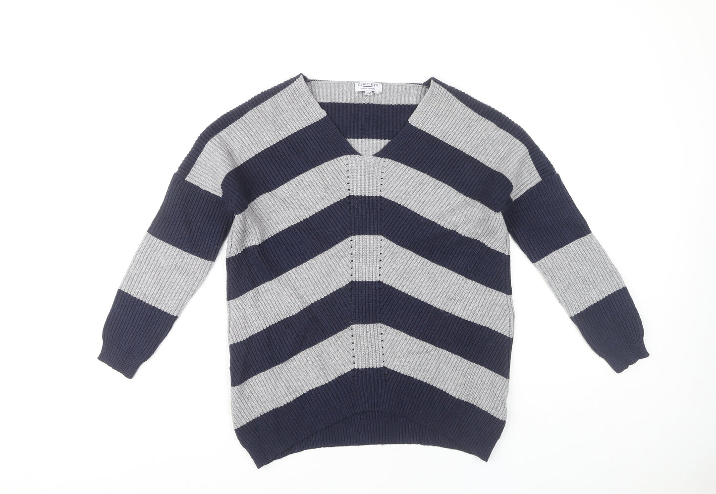 Cerulean Women's Multicoloured Striped Pullover Jumper S