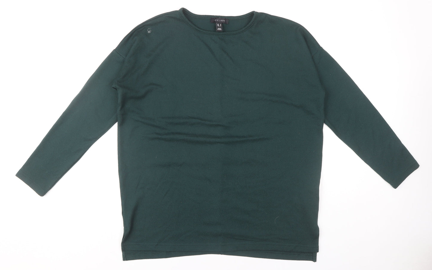 Womens UK Size S New Look Green Basic T-Shirt