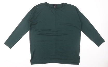 Womens UK Size S New Look Green Basic T-Shirt