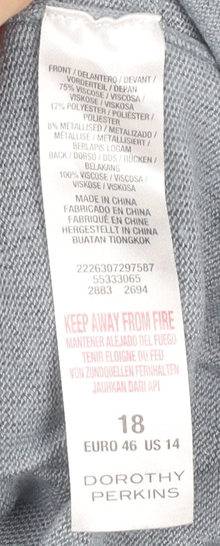 Womens UK Size 14 Dorothy Perkins Blue Pullover Jumper