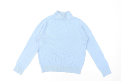 BHS Women's Blue Mock Neck Pullover Jumper Size 10
