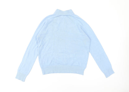 BHS Women's Blue Mock Neck Pullover Jumper Size 10