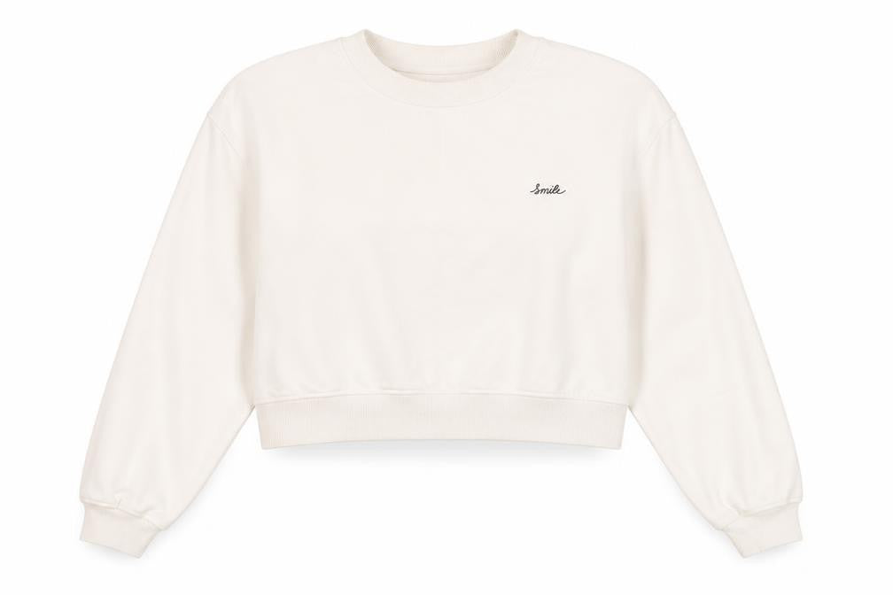 Womens UK Size 12 H&M Ivory Pullover Sweatshirt