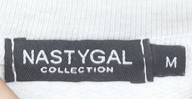 Nasty Gal Women's White Sweatshirt M Casual Long Sleeve