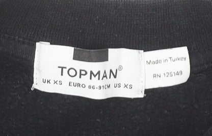 Topman Men's Black Berlin Graphic Sweatshirt XS